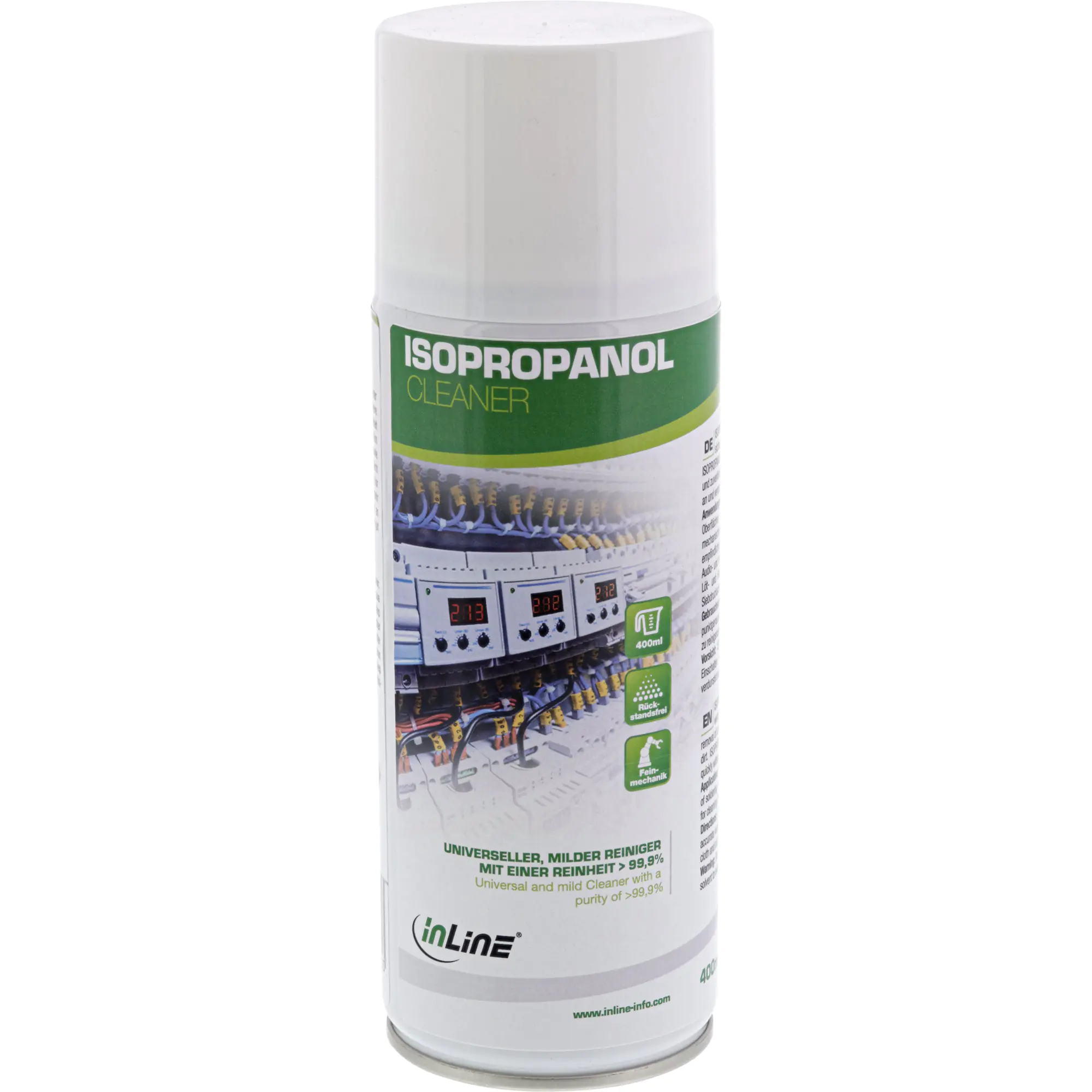 InLine Isopropanol - universeller - milder Reiniger - Reinheit > 99,9% - 400ml 43207
