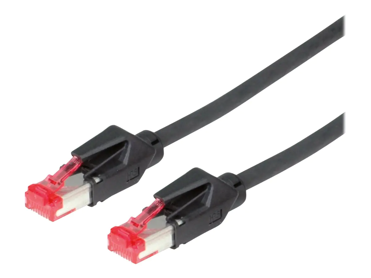 Dätwyler - Patch-Kabel - RJ-45 (M) zu RJ-45 (M) - 10 m - SSTP-Kabel - CAT 6 - halogenfrei - Schwarz