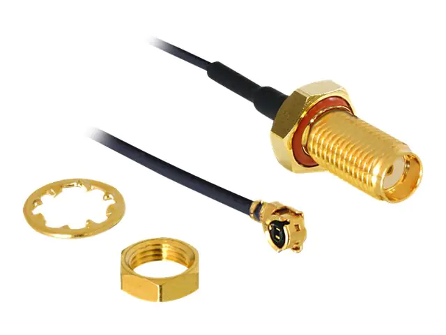 Delock - Antennenkabel - I-PEX Stecker zu SMA Gefäß - 20 cm - Koax - Schwarz