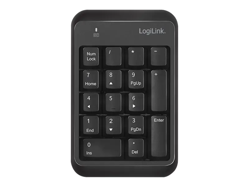 LogiLink - Tastenfeld - kabellos - Bluetooth 5.1 - Schwarz