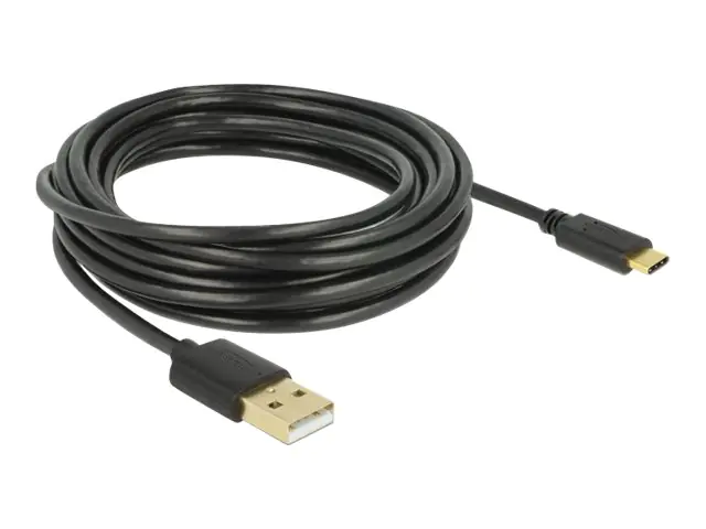 Delock - USB-Kabel - USB (M) zu 24 pin USB-C (M) - USB 2.0 - 3 A - 4 m - Schwarz