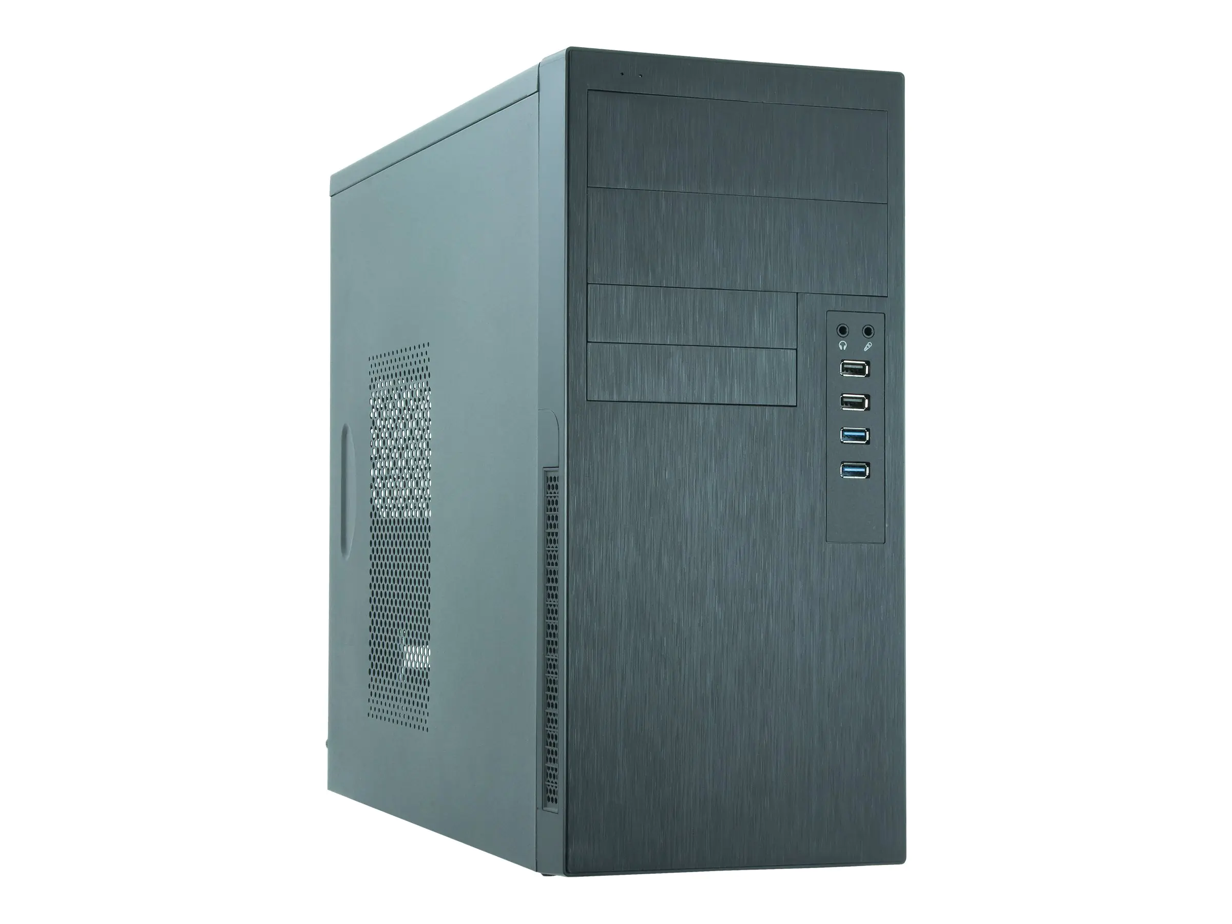 Chieftec Elox Series HO-11B - Tower - micro ATX - keine Spannungsversorgung - Schwarz - USB/Audio
