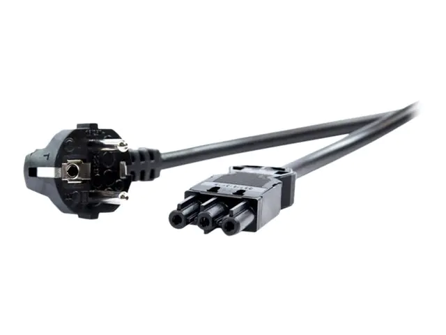 Bachmann - Stromkabel - CEE 7/4 (M) rechtwinklig zu GST18i3 (W) - 7 m - Schwarz