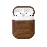 Woodcessories AirCase Schutzhülle für Apple AirPods 1. und 2. Generation braun