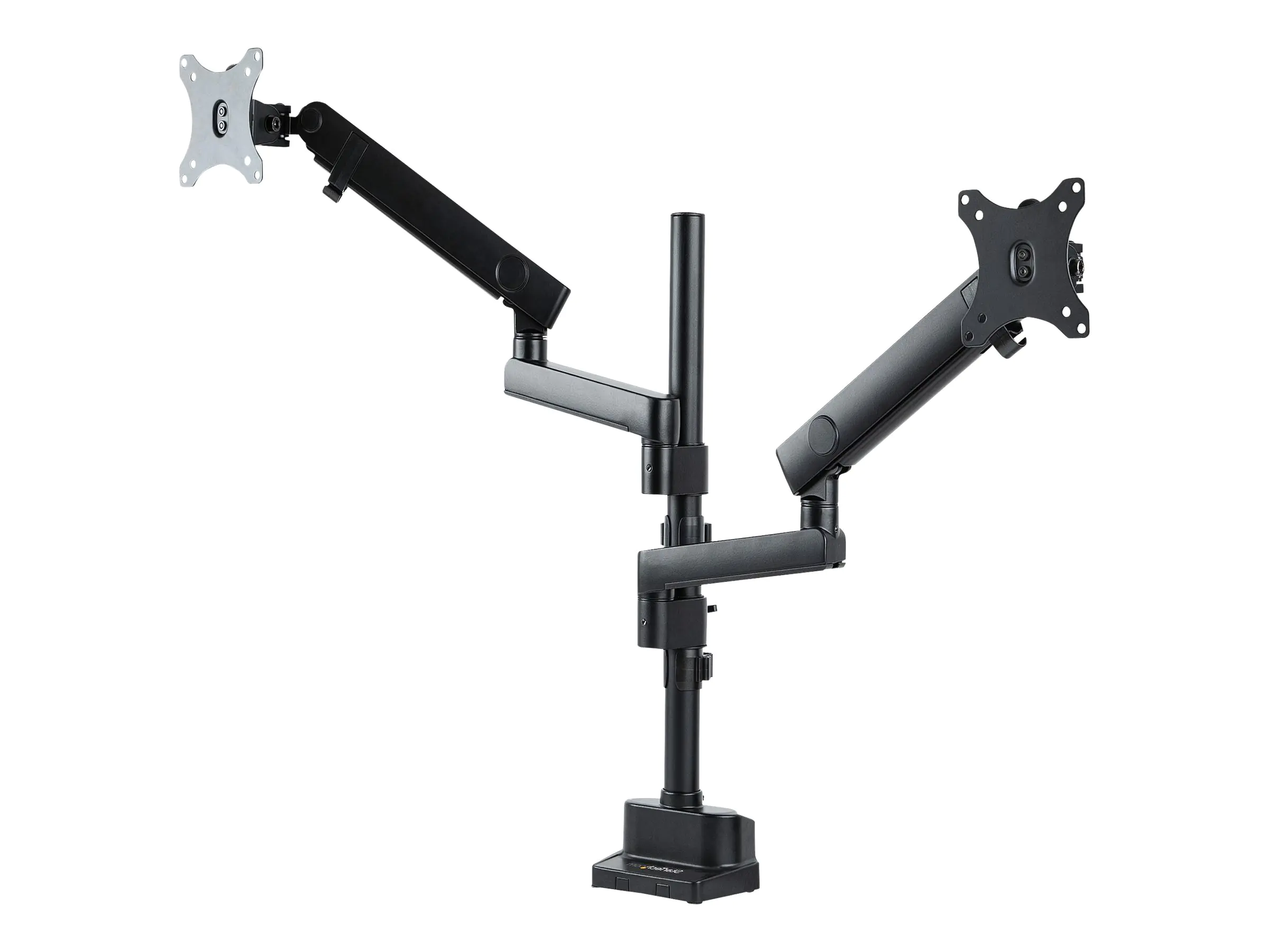 StarTech Dual Monitor Halter für Tischmontage - Flexible Monitorarm für 2x VESA Monitore bis zu 32 Zoll(8kg) - Vertikal Stapelbare Arme - Höhenverstelbar/Schwenkbar - Klemme/Tülle (ARMDUALPIVOT) - Befestigungskit (2 Monitorarme, 2 VESA-Platten, Stange, Ba