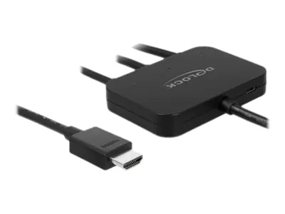 Delock - Videoadapter - HDMI, Mikro-USB Typ B (nur Strom), Mini DisplayPort, 24 pin USB-C zu HDMI männlich - Schwarz - 4K Unterstützung