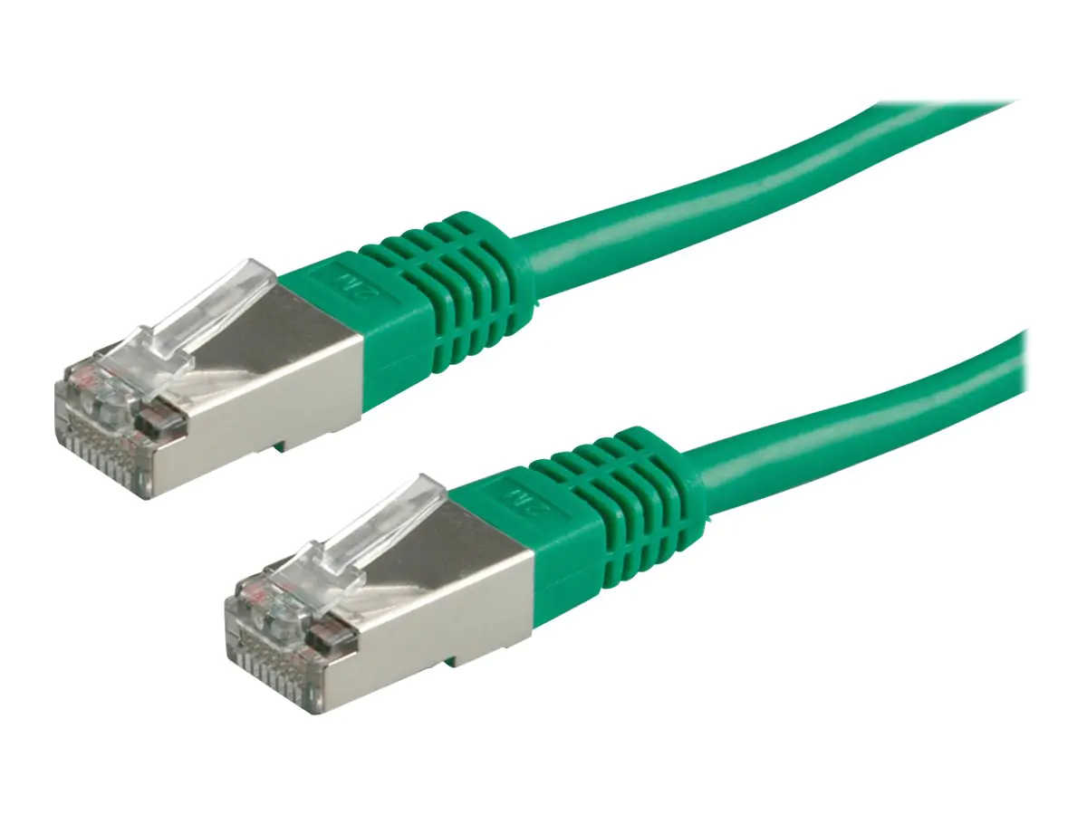 Roline - Patch-Kabel - RJ-45 (M) zu RJ-45 (M) - 1 m - SF/UTP - CAT 5e - geformt - grün