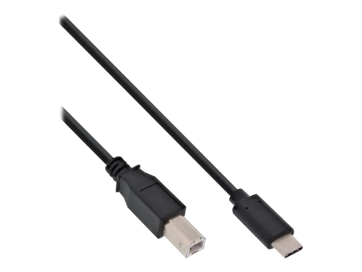 InLine - USB-Kabel - 24 pin USB-C (M) zu USB Typ B (M) - USB 2.0 - 1.5 m - Schwarz