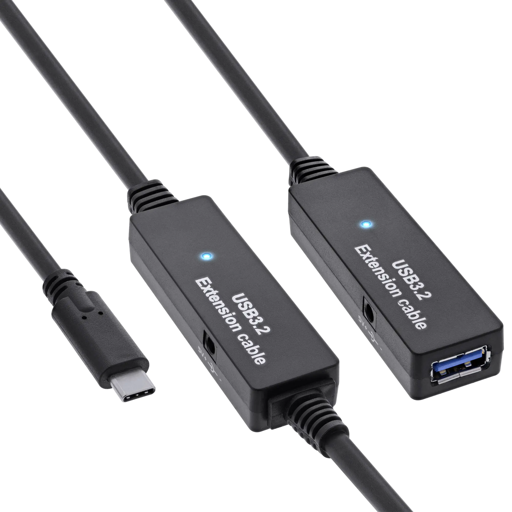 InLine USB 3.2 Gen.1 Aktiv-Verlängerung USB-C Stecker an USB-A Buchse 10m - Kabel - Digital/Date