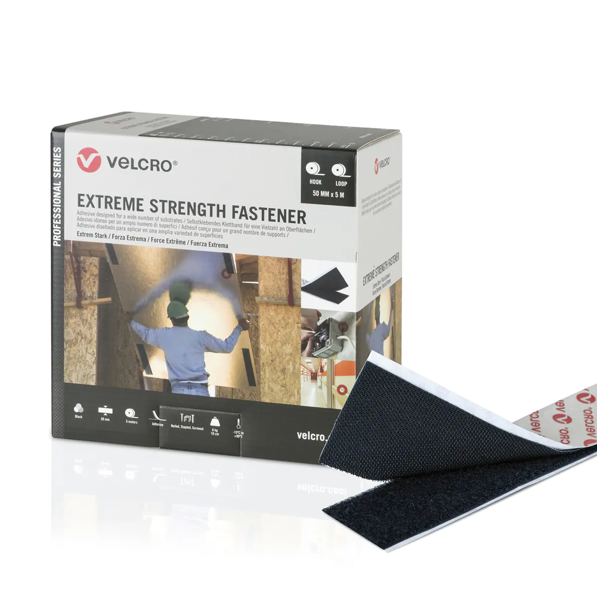 VELCRO ExtrStr je5m Haken&Flauschbd 50mm VEL-PS20012