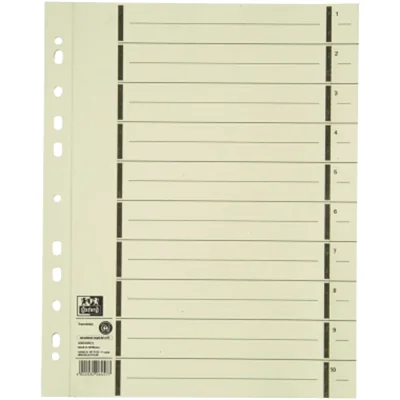 Oxford Trennblatt DIN A4 Kraftkarton, recycelt chamois 100 St./Pack.